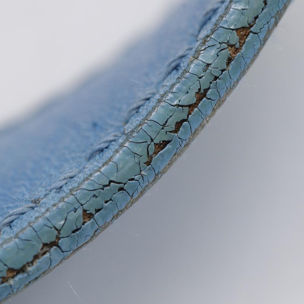 Chanel New Travel Line Handbag A15973 Light Blue Nylon Canvas Women Used