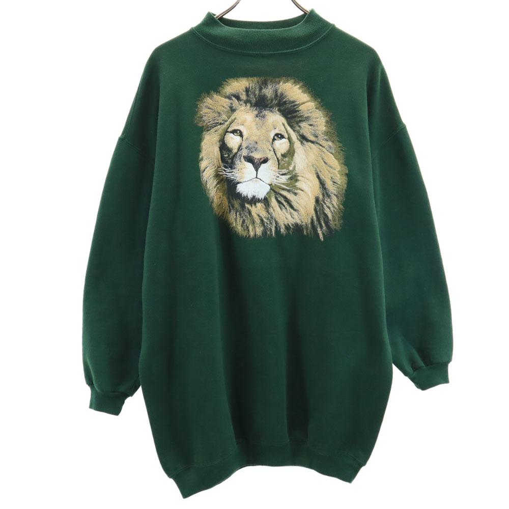 chic 90s Made in USA Old Long sleeve sweat trainer S/M green Back brushed Men's Used