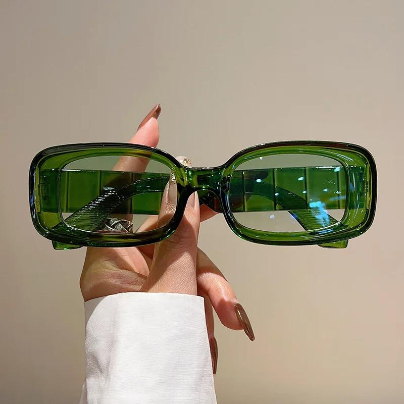 Luxury Brand Designer Small Frame Square Sunglasses Women Vintage Fashion Sun Glasses For Men Popular Punk Hip Hop Candy Shades