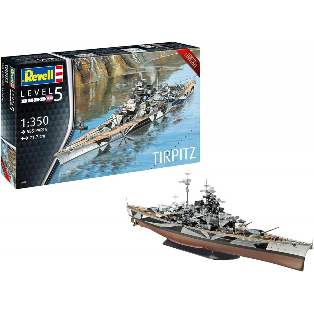

German Level 1 350 German Battleship Terpitz Plastic Model