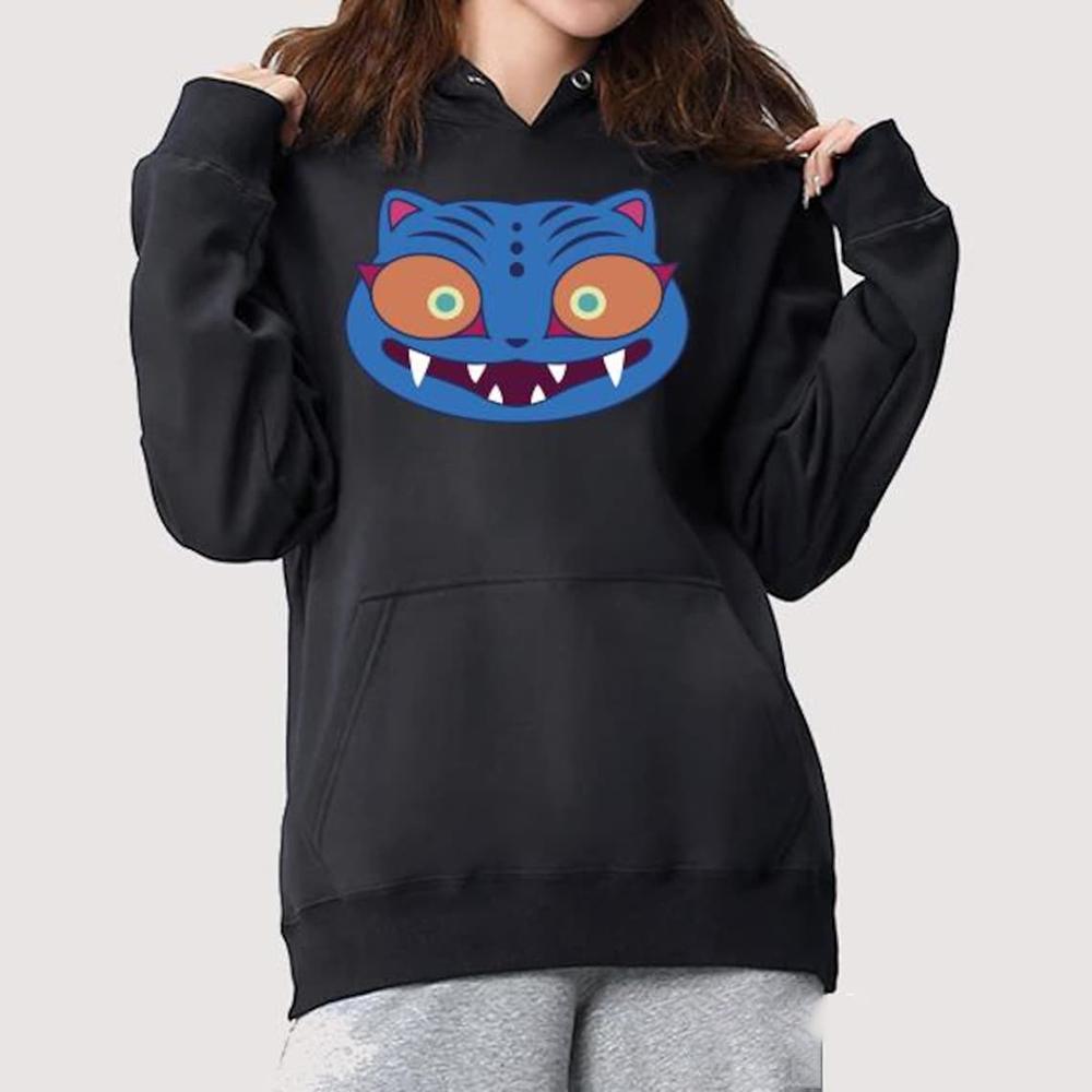 Kostium Derpy Tygrysa Cosplay Bluza z Kapturem Derpy Tygrys Zoey Bluza z Kapturem Koszulka Demon Hunters KPDH Niebieski Tygrys Bluzy Halloween