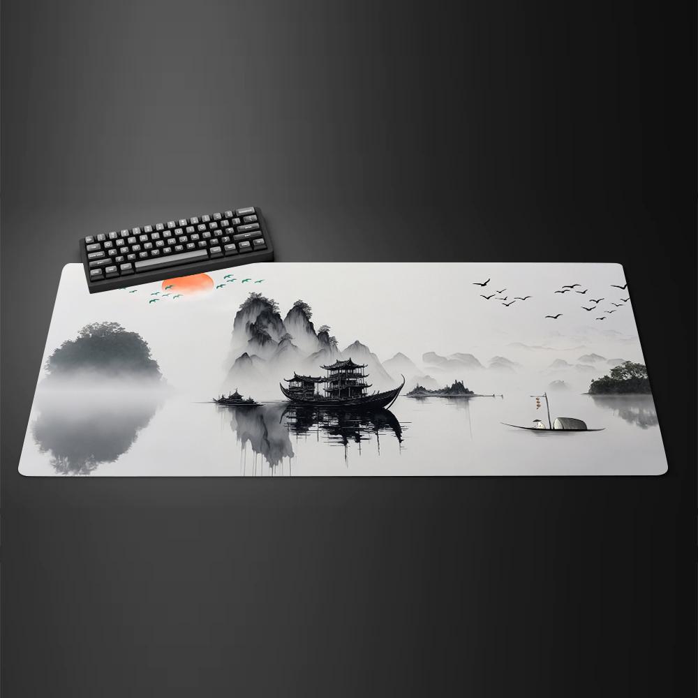 Ink Landscape Mouse Pad Large Computer Office Game Table Mats Xxl Rubber AntiSlip Hd Gaming Keyboard Mousepads Long Desk Mat