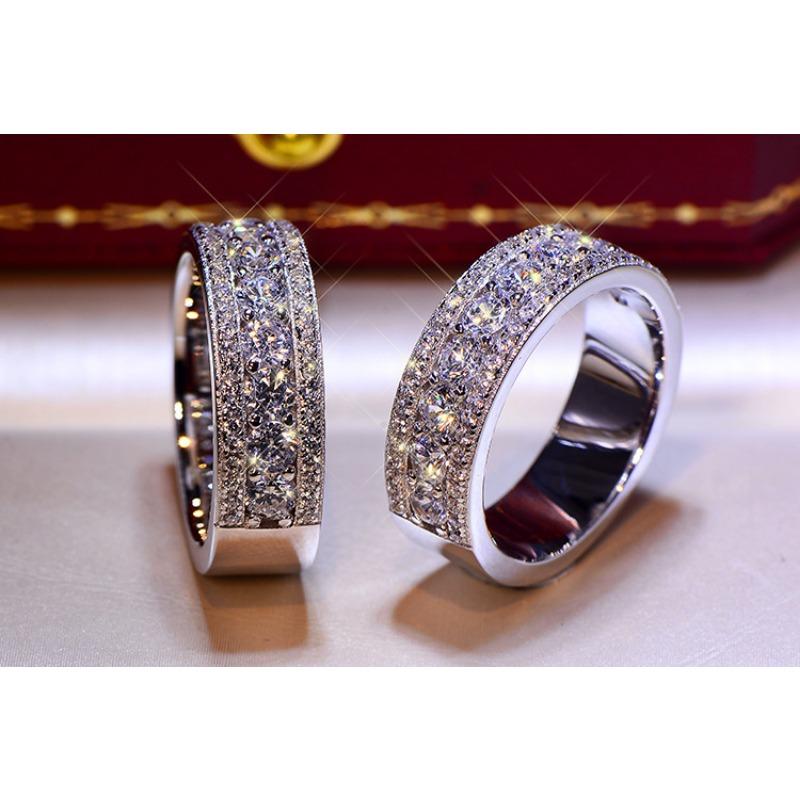 Jewelry Micro Diamond Gold Plated Ring Europe and The United States Popular Hard