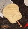 Handmade Woven Palm Leaf Fan for Children and Babies - Sunflower Design