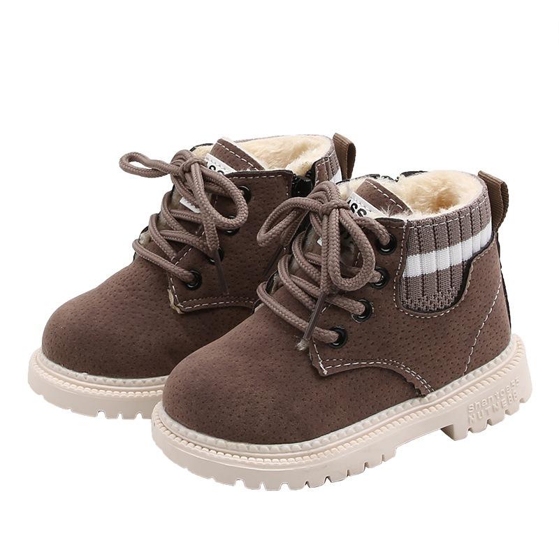 Children's Boots Autumn/Winter Children's Shoes Children's Shoes Flyknit Boys' Boots Girls' Haired Snow Boots