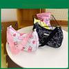 Cartoon Print Nylon Shoulder Bag With Zipper For Daily Use
