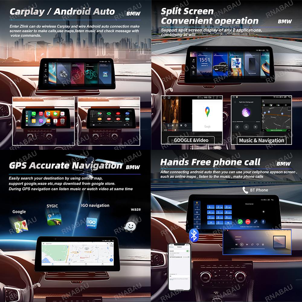 ID8 Android 14 Car Radio For BMW X1 F48 X2 F49 2016- 2017 NBT & 2018 - 2020 EVO Multimedia Player GPS Stereo 4G Wireless Carplay