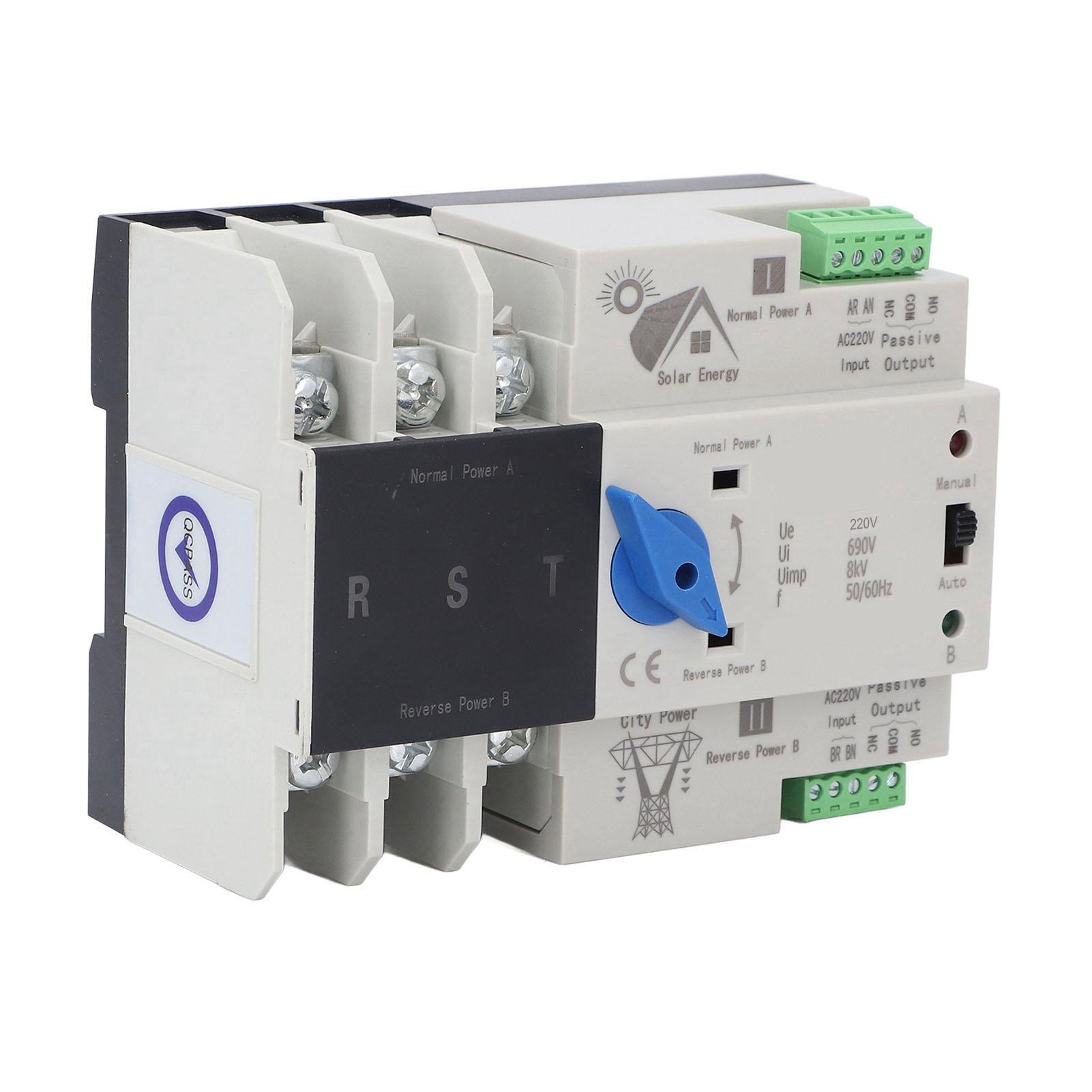 

Автоматичний перемикач живлення 3P 63A Перемикання ланцюга для лабораторії 220В