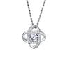 925 Sterling Silver Four-Leaf Clover Moissanite Pendant Necklace for Women