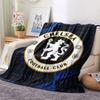 Chelsea bedekte Flanelldecke, weicher Überwurf für Schlafzimmer Sofa, waschbar, Fußballfanartikel, tolles Geschenk.