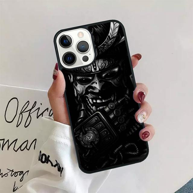 Samurai Demon Phone Case Back Cover for iPhone 17 Air 16 15 14 13 11 12 Pro Max Plus Shell Coque