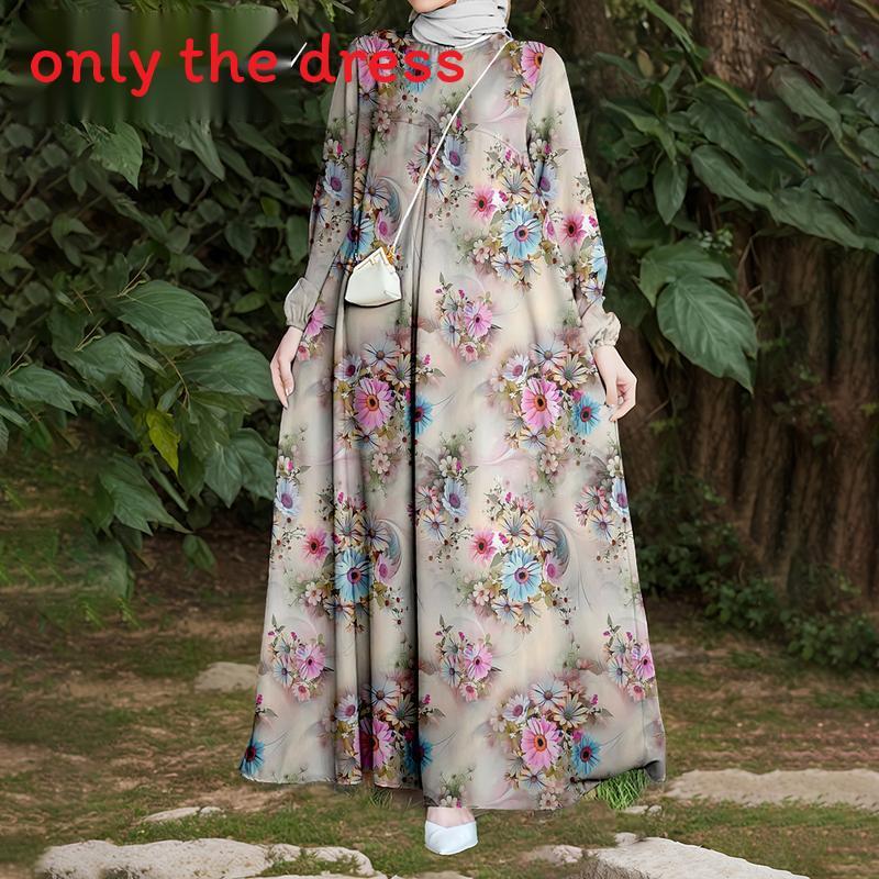 Religious Tribal Maxi Dress With Printed Fabric For Formal Events And Home Use