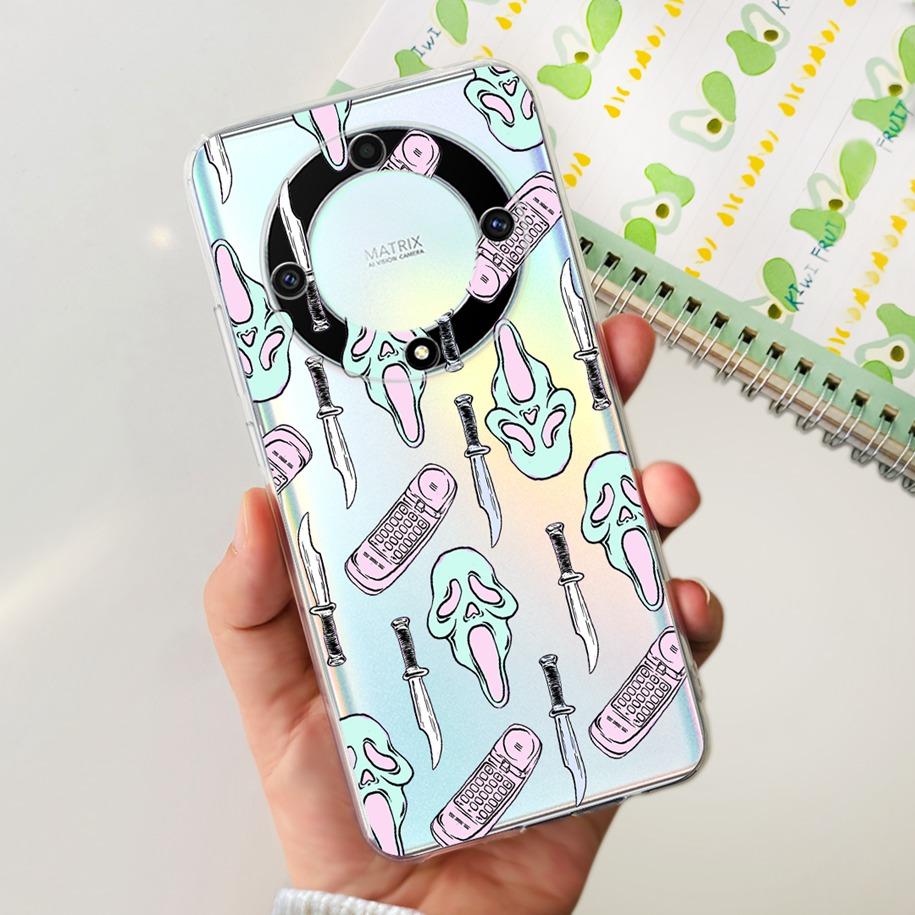 For Honor X9b 5G Case 2023 Fashion Flower Clear Silicone Soft Back Cover For Honor X9a RMO-NX1 Funda HonorX9 X 9 X 9B X 9A Coque