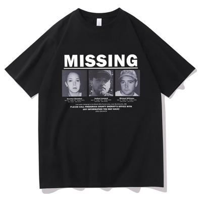 Spannender Horrorfilm The Blair Witch Project Vermisstenfahndung T-Shirt Herren Damen Mode Vintage T-Shirt Männlich Reines Baumwoll-T-Shirts