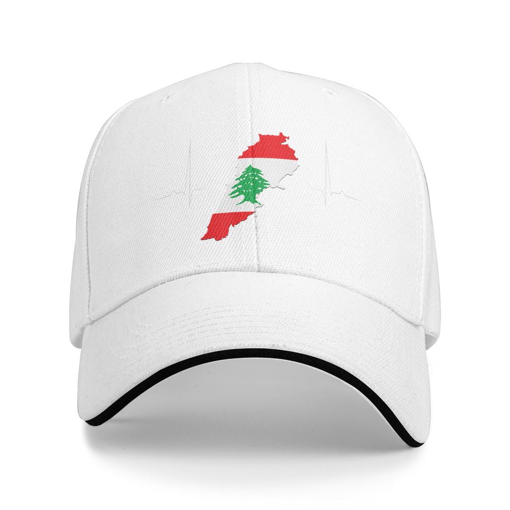 Lebanon Heart Lebanese Heartbeat Vintage Lebanon Map Baseball Cap  Women Unisex Trucker Hat Casual Outdoor Sports Sun Baseball Caps