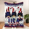 Merry Christmas Blanket Christmas Tree Gingerbread Man Red Flannel Blanket for New Year Christmas Gift for Family Nana Mon Dad