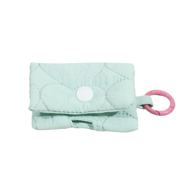 1pc New with Buckle Earphone Bag Soft Cloth Data Cable Coin Purse Lightweight Earphone Case for AirPods