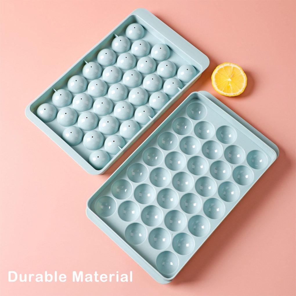 Eiswürfelbehälter mit Deckel Mehrfach-Fächer Aufbewahrungsbox Flexibel Sicher Klein Kugelbehälter Gadgets Cocktail Getränkezubehör