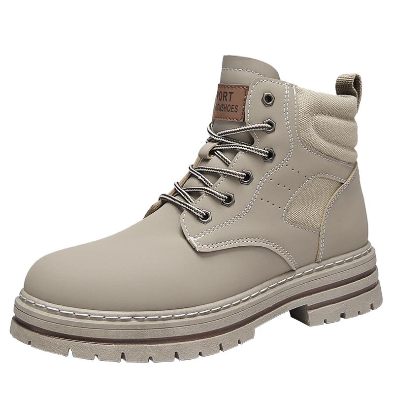 

Мужские ботинки Новые Четыре сезона Мягкая подошва Уличные Толстая подошва Универсальные Ботинки с высоким верхом Противоскользящие Износостойкие Повседневная обувь Zapatos 39