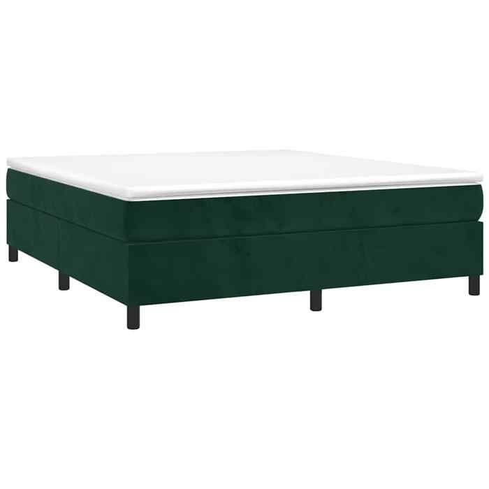 Maison Exclusive - Sommier à lattes de lit et matelas Vert foncé 180x200cm Velours