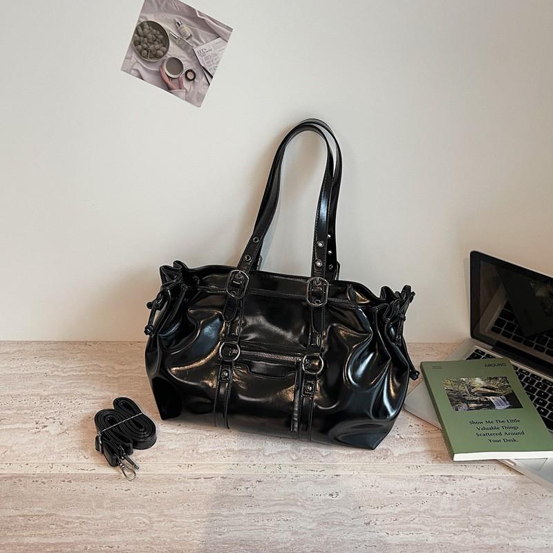 Large Capacity Womens Tote Bag With Adjustable Strap Stylish Daily Commuter Shoulder Urban Minimalist PU Leather
