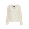 Veromoda 2025 Sommer V-Ausschnitt Lochmuster Pailletten Strickpullover