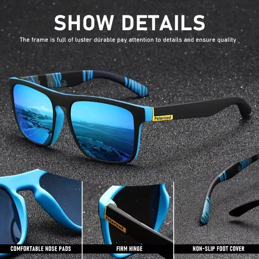 3/1PCS Polarized Square Sunglasses Unisex Fashion Classic Driving Shades for Outdoor Sports Cycling Travel Fishing Eyewears