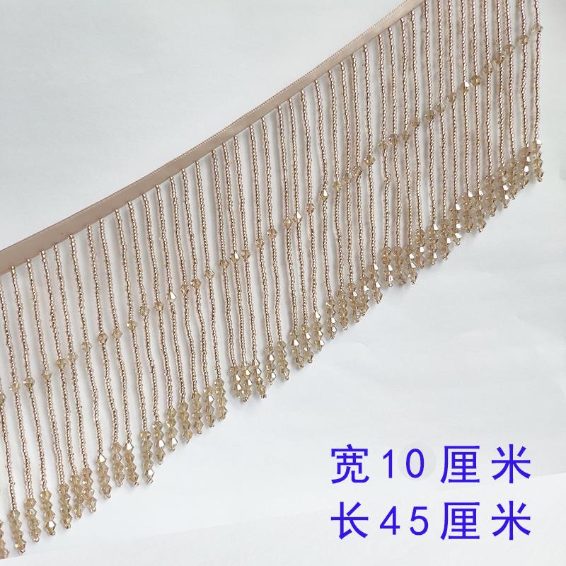 45/90cm Luksusowy Kryształ Koralikowy Frędzlowany Koronkowy Opaska DIY Suknia Ślubna Sceniczny Kostium Welon Tassel Akcesoria Do Szycia