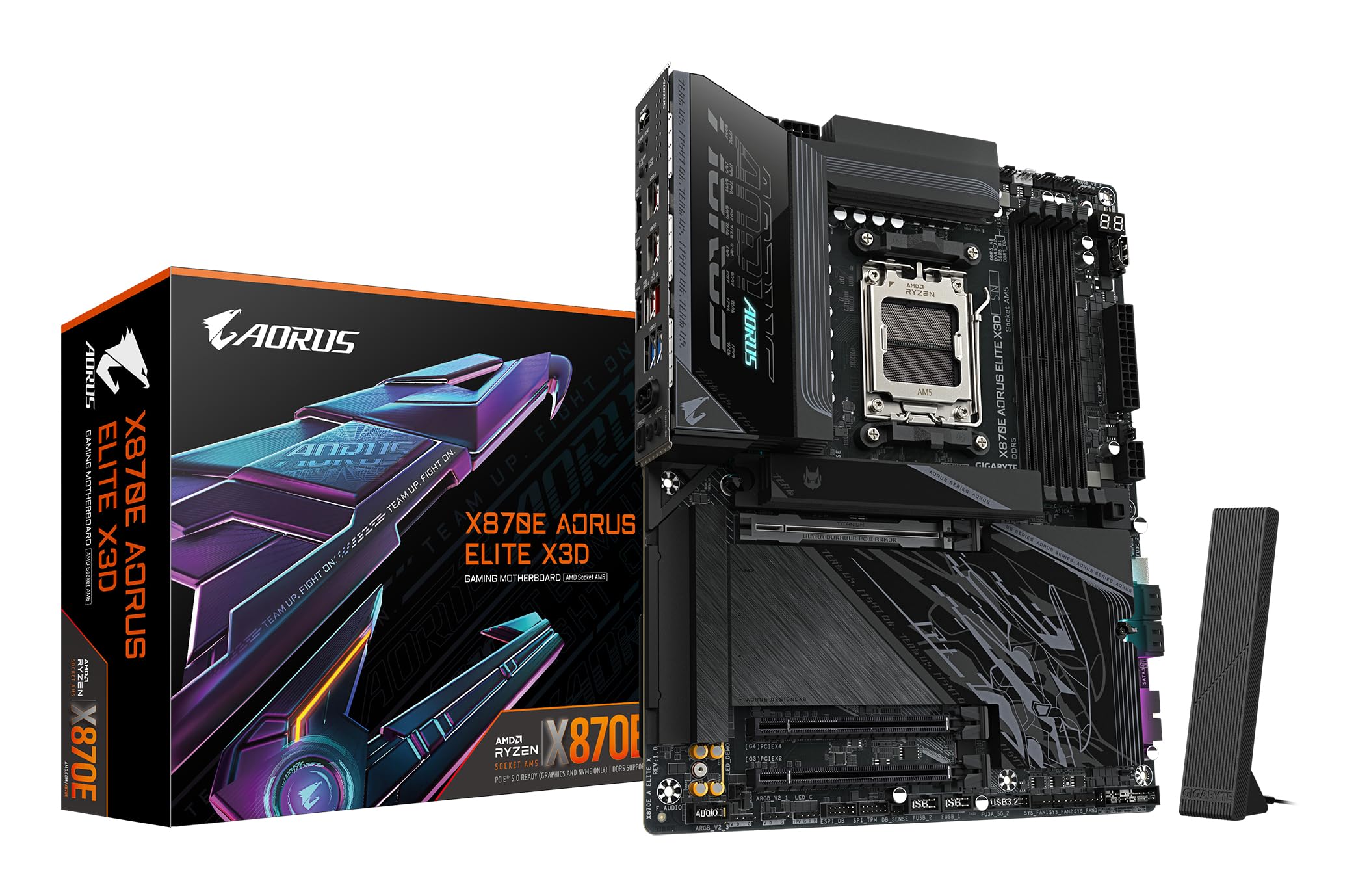 

Материнська плата GIGABYTE X870E AORUS ELITE X3D ATX MB6873 чорний