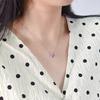 S925 Silver Swan Necklace for Women Multicolor Crystal Clavicle Chain Fashion Jewelry