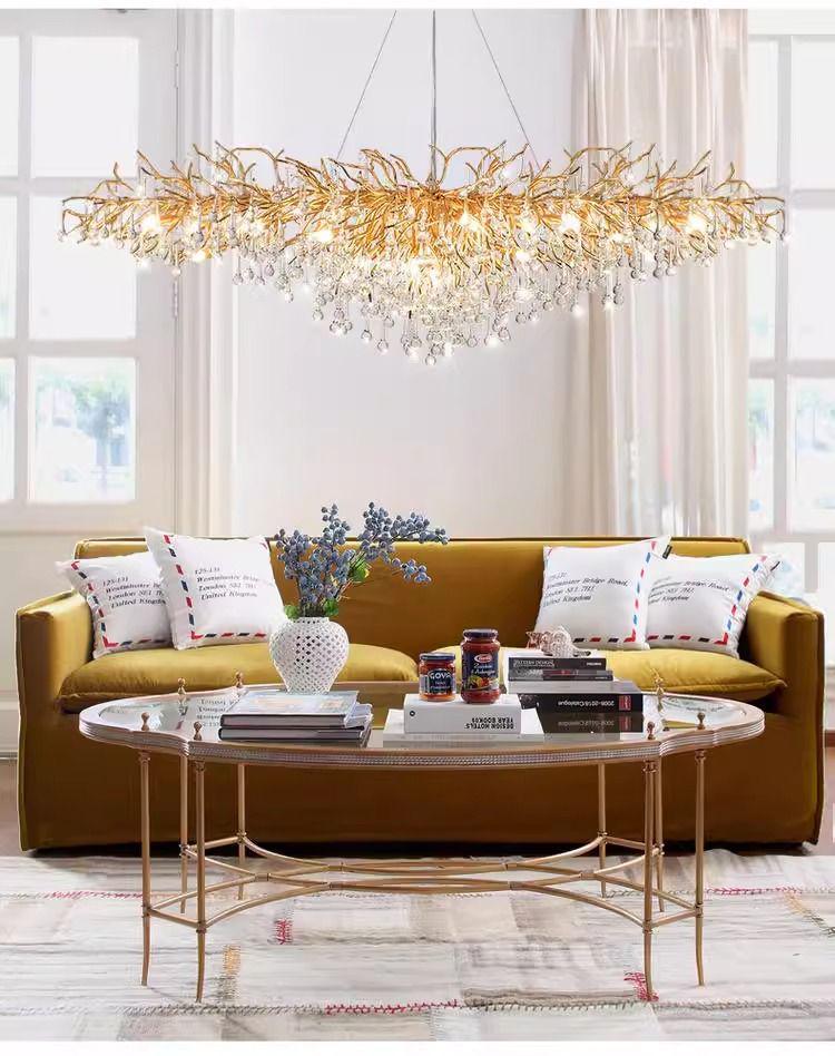 Modern Luxury Crystal Branch Chandelier for Bedroom & Living Room