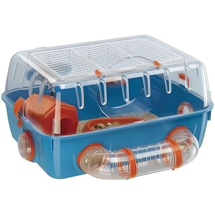 Playful Cage for Hamsters - FERPLAST - COMBI 1 - Plastic - Blue - 40.5x29.5x22.5cm