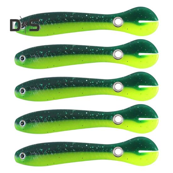 1/3/5Pcs 6.7CM/2G Soft Loach Lure PVC Bionic Loach with Hole Artificial Fishing Bait Saltwater Freshwater Bass Walleye Trout Snakehead Fishing