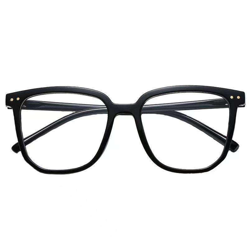 Anti-Blue Glasses Square Frame Men'S And Women'S Flat Glasses Plain Glasses Frame Large Frame Glasses