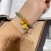 New Chinese Style Huang Caishen Jasper Medium Cyan Bracelet Exquisite Entanglement Small Fat Blessing Fortune Bracelet Popular Jewelry