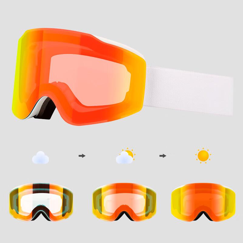 SkiPower Magnetic Photochromic Anti-Fog Double-Layer Ski Goggles