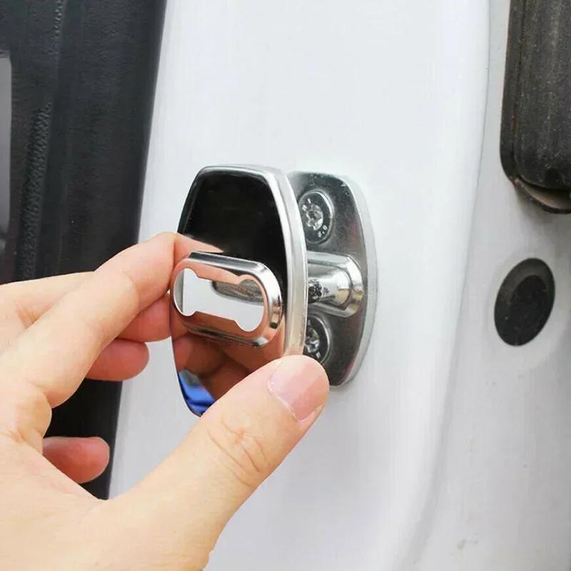 4pcs Car Door Lock Protector Cover Sticker for Chevrolet Cruze Silverado Traverse Spark Equinox Malibu Captive Aveo Sonic Onix