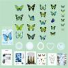 Colorful Butterfly Label Glowing Sticker Craft Materials Suitable for Classroom Decorations Party Favors Craft Set