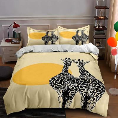 Giraffes and Sun. Bedding Duvet Cover Sets Duvet Covers Pillowcases Gifts (1 * Duvet Cover 2 * Pillowcases, Without Duvet Insert)