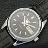 VINTAGE REFURBISHED SEIKO 5 AUTOMATIC JAPAN MENS BLACK DIAL WATCH A440635-9 Sk-a440635-1
