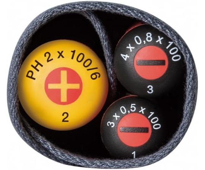 PB Swiss Tools SwissGrip Screwdriver Set and with Roll 6-Piece (Slotted Phillips) Case, 8560.SUGY