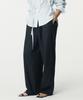 UMARMUNG Japanese Tropical Wool Fluid Pants_Midnight