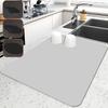 Dish Drying Mat Multi-Purpose Kitchen Drying Mat For Counter Eacy To Clean Absorption Drying Kitchen Pad Foldable Rack Pad 12*16In (Grey)