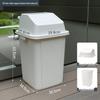 Square Commercial Trash Can with Lid