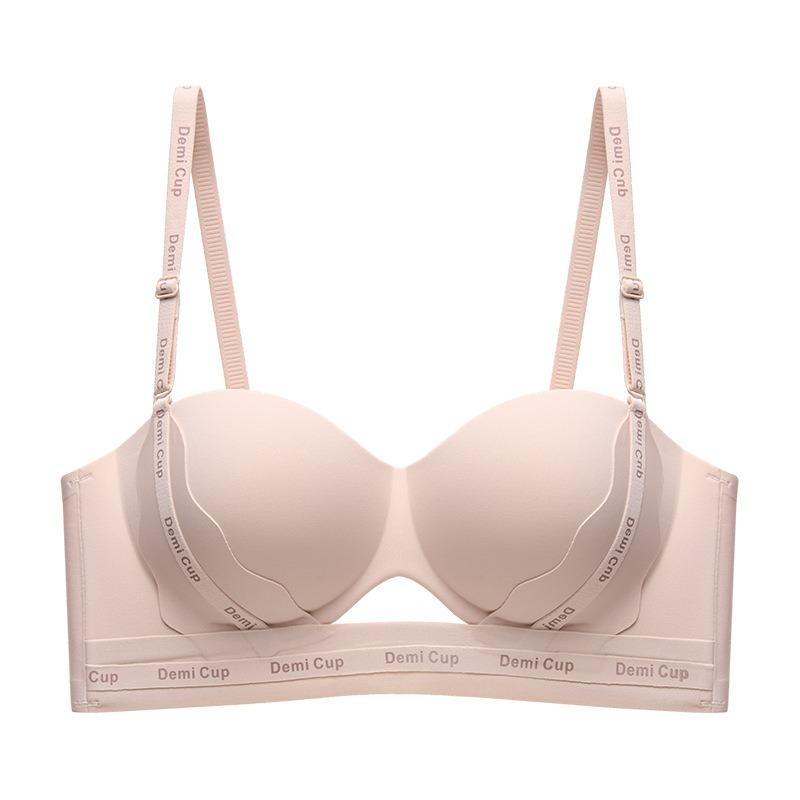 Underwear Women Gather Small Breasts and Show Large Bras Without Steel Rings, Soft Support, Pull Adjustment Type Seamless Bra