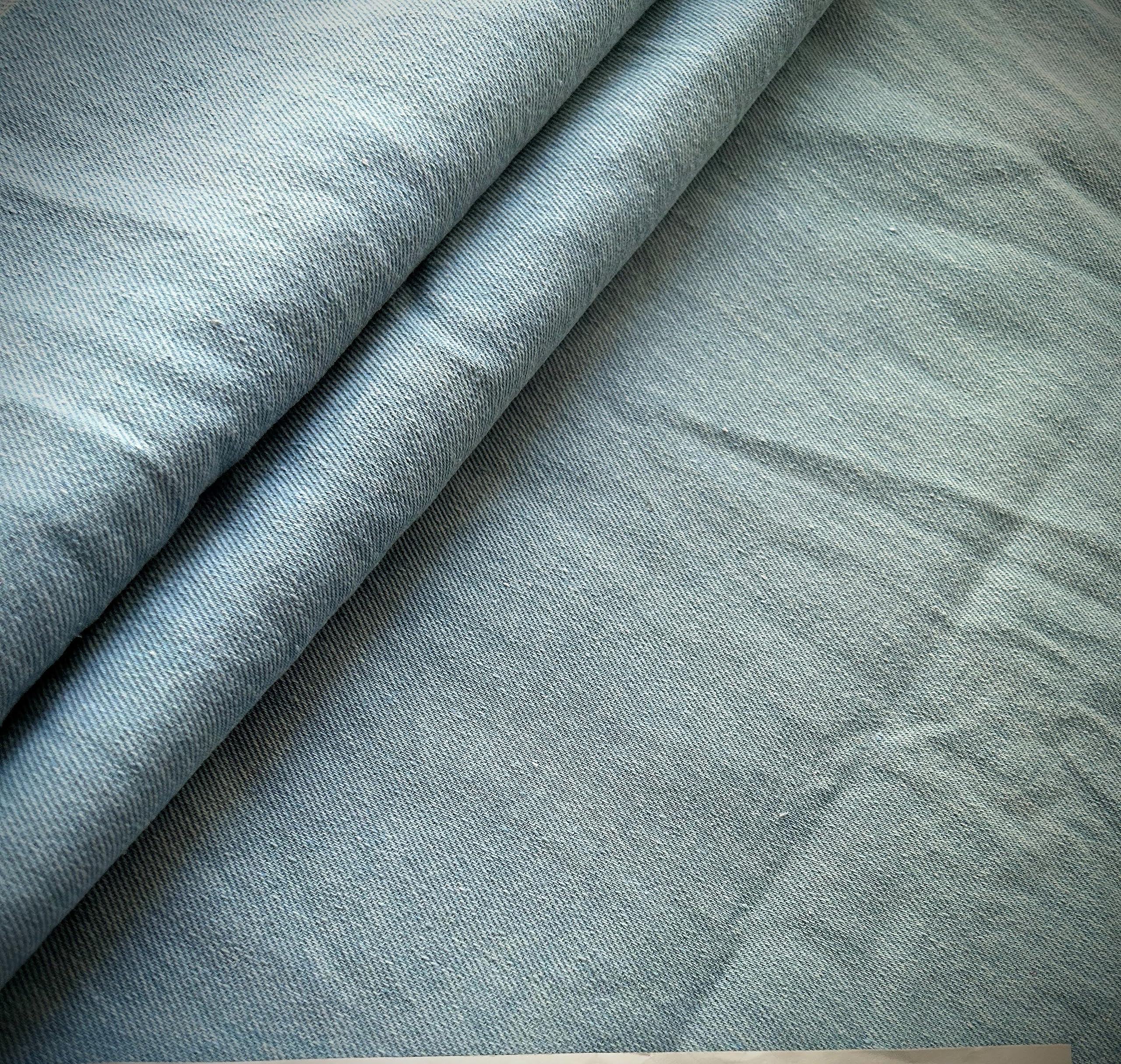 

faded denim cotton faded denim for denim and handmade projects Thin, fabric, scraps, fabric, scraps, fabric, crafts, remakes, (Ice Rock, 2m)