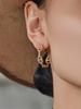 European & American Fashion 18K Gold-Plated Jewelry Set: Ultra-Sparkling Diamond Design with Necklace, Bracelet, and Earrings.