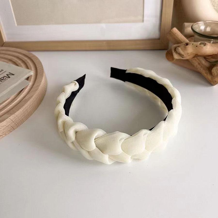Vintage Fabric Twist Braided Hairband Jednokolorowy Hari Hoop dla kobiet Modne akcesoria do włosów