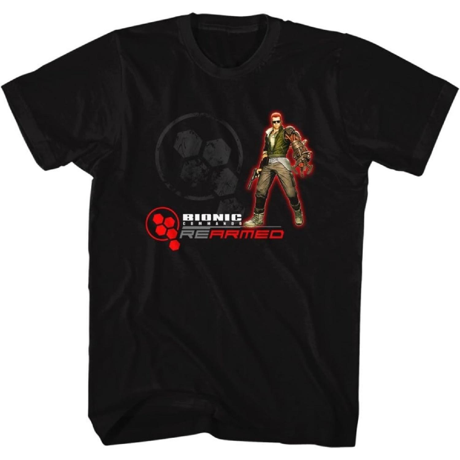 Bionic Commando Arcade Video Game Mechanical Robot Rearmed Adult T-Shirt Tee S