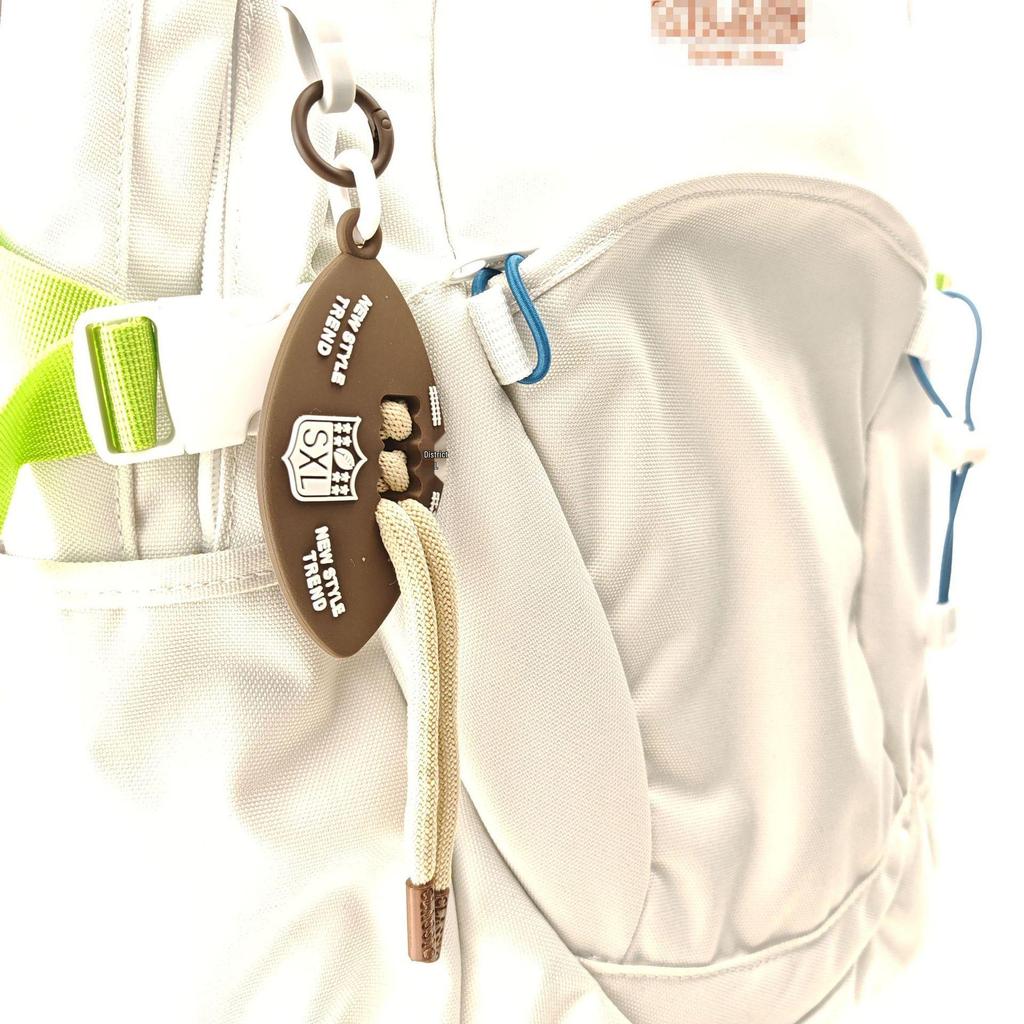 Soft Rubber Drip Molding DIY Fashion Keychain Pendant for Bags & Backpacks - Creative Rugby Ornament